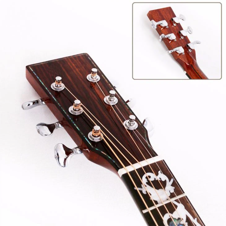 Solid Mahogany Inlay Acoustic Guitar