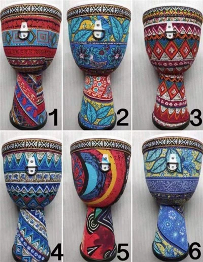 ผ้า 8" กลองแอฟริกันแบบไม่ต้องจูนเสียง